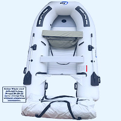 Inflatable Sport Boat Killer Whale 10.8' Aluminum Floor Dinghy